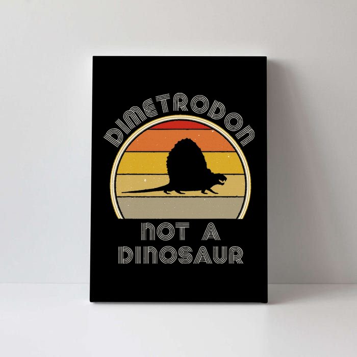 Retro Paleontology Stuff For Adults Dimetrodon Dinosaur Fact Canvas