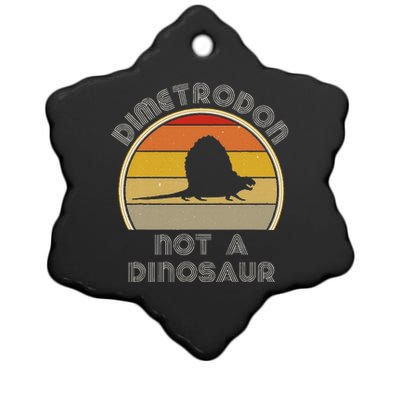 Retro Paleontology Stuff For Adults Dimetrodon Dinosaur Fact Ceramic Star Ornament