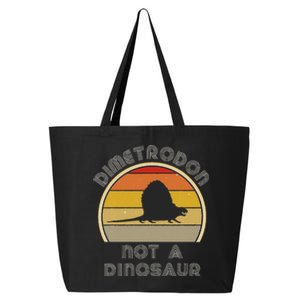 Retro Paleontology Stuff For Adults Dimetrodon Dinosaur Fact 25L Jumbo Tote