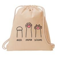 Rock Paper Scissors Cat Paws Drawstring Bag