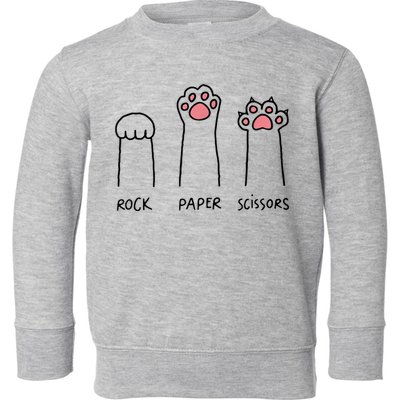 Rock Paper Scissors Cat Paws Toddler Sweatshirt