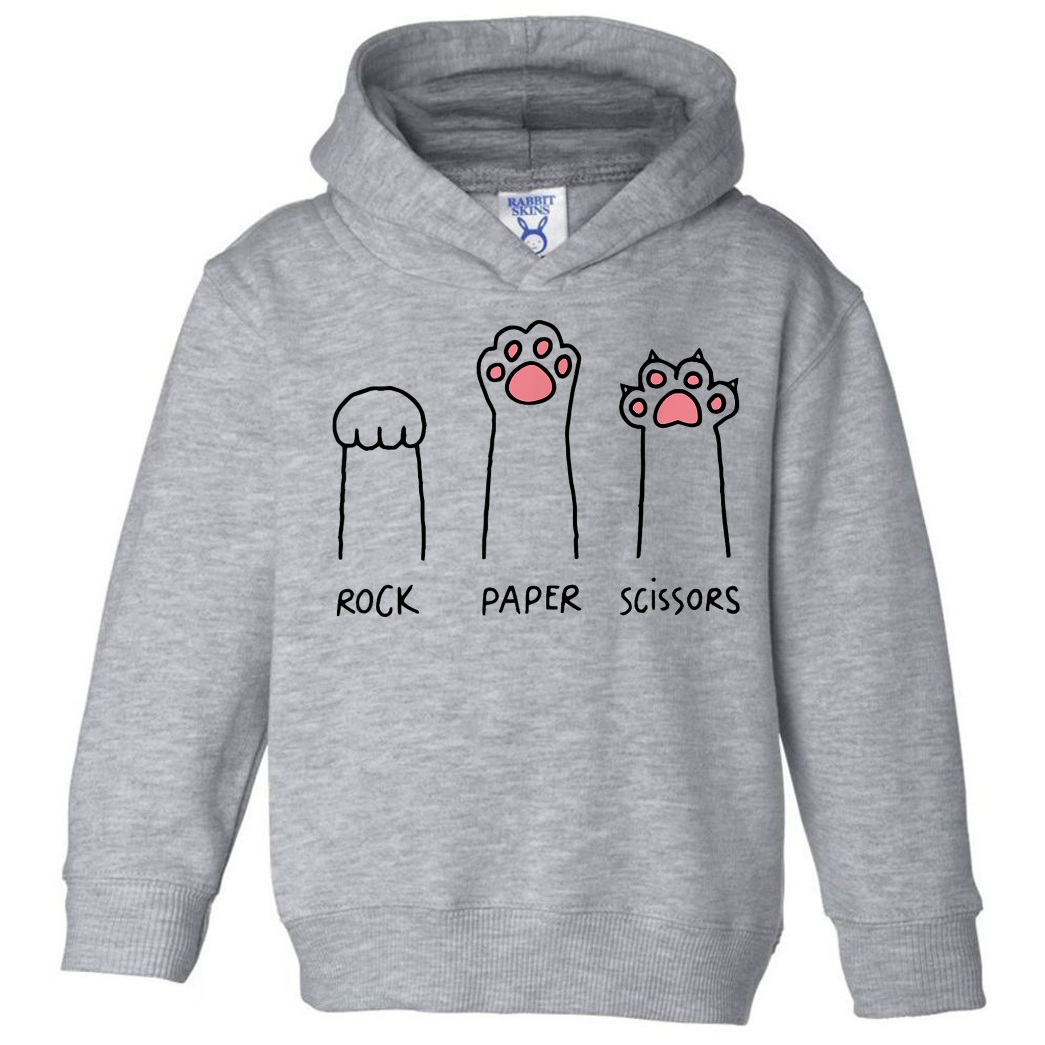 Rock Paper Scissors Cat Paws Toddler Hoodie