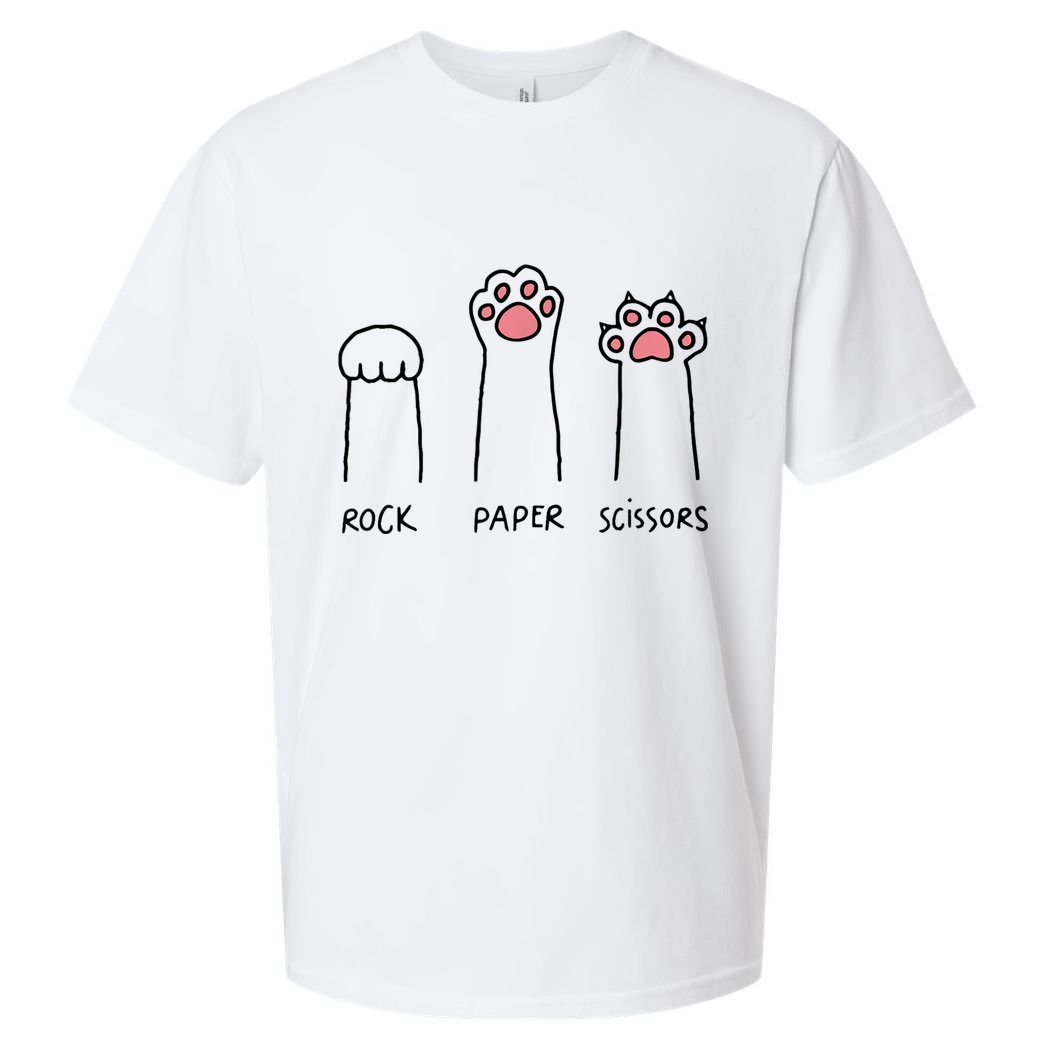 Rock Paper Scissors Cat Paws Sueded Cloud Jersey T-Shirt