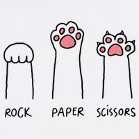 Rock Paper Scissors Cat Paws Garment-Dyed Sweatshirt