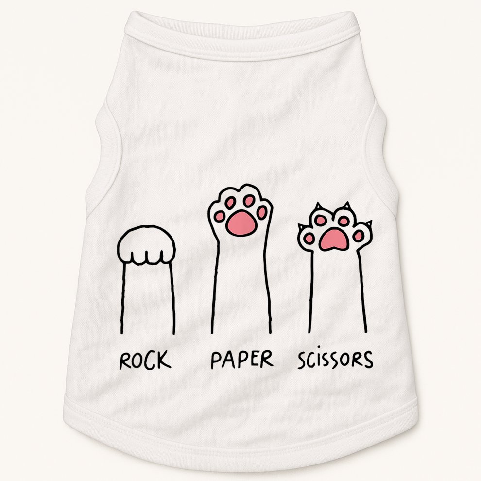 Rock Paper Scissors Cat Paws Doggie Tank