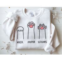 Rock Paper Scissors Cat Paws Sweatshirt