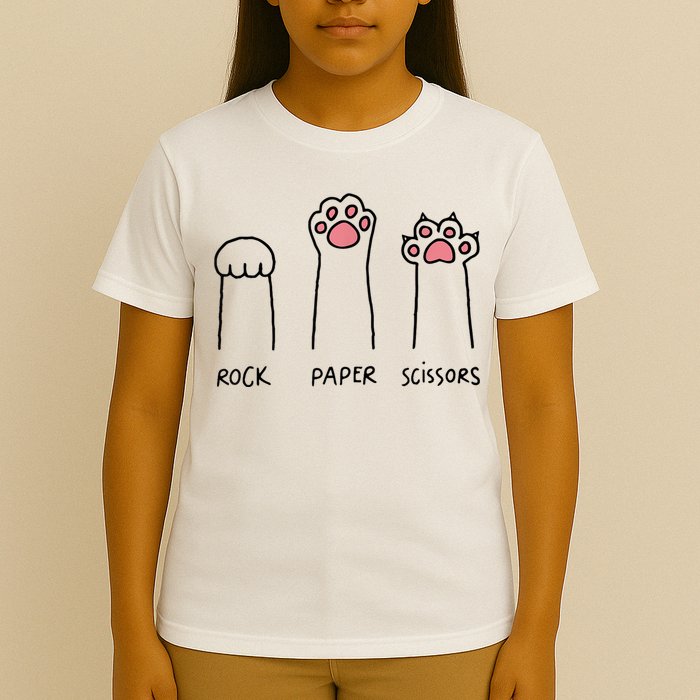 Rock Paper Scissors Cat Paws T-Shirt