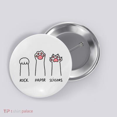 Rock Paper Scissors Cat Paws Button
