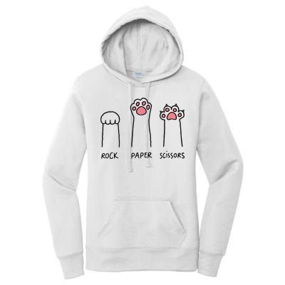 Rock Paper Scissors Cat Paws Women's Pullover Hoodie