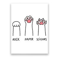 Rock Paper Scissors Cat Paws Poster