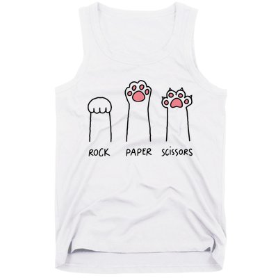 Rock Paper Scissors Cat Paws Tank Top