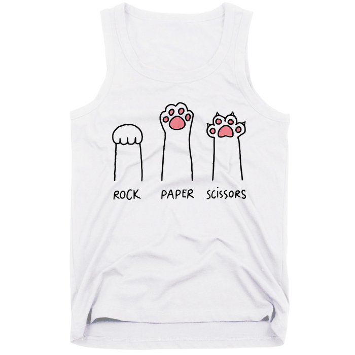 Rock Paper Scissors Cat Paws Tank Top