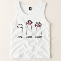 Rock Paper Scissors Cat Paws Tank Top