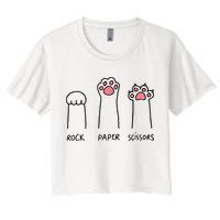 Rock Paper Scissors Cat Paws Crop Top