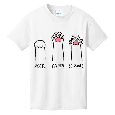 Rock Paper Scissors Cat Paws Kids T-Shirt