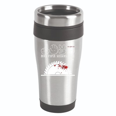 Rock Paper Scissors Table Saw 16oz Travel Tumbler
