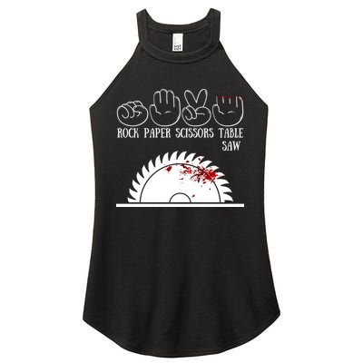 Rock Paper Scissors Table Saw Women's Perfect Tri Rocker Tank