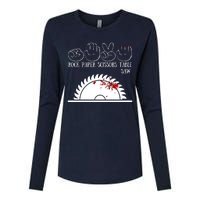 Rock Paper Scissors Table Saw Womens Cotton Relaxed Long Sleeve T-Shirt