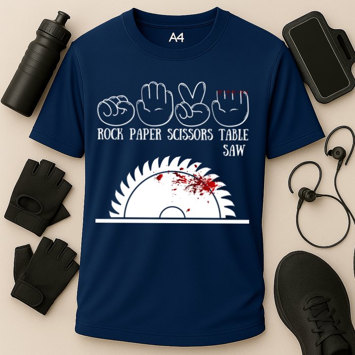 Rock Paper Scissors Table Saw Performance Shirt