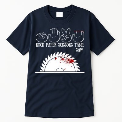 Rock Paper Scissors Table Saw Tall T-Shirt
