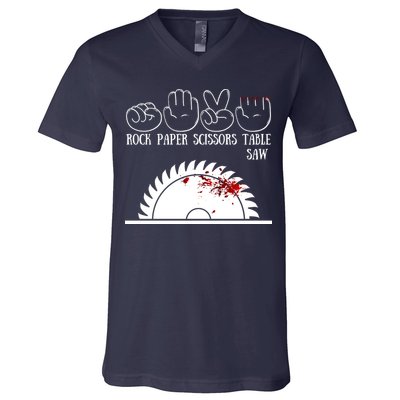 Rock Paper Scissors Table Saw V-Neck T-Shirt