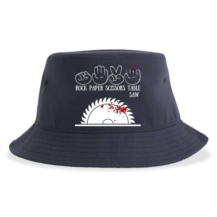 Rock Paper Scissors Table Saw Sustainable Bucket Hat