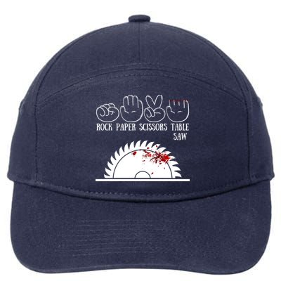 Rock Paper Scissors Table Saw 7-Panel Snapback Hat