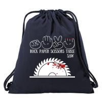 Rock Paper Scissors Table Saw Drawstring Bag