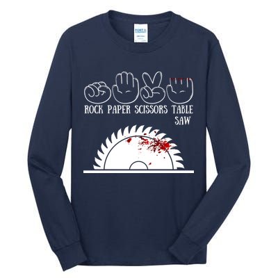 Rock Paper Scissors Table Saw Tall Long Sleeve T-Shirt