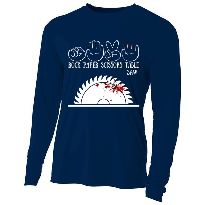 Rock Paper Scissors Table Saw Cooling Performance Long Sleeve Crew