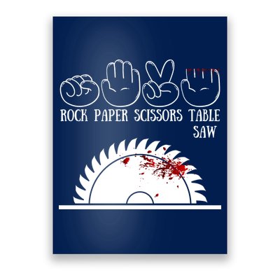 Rock Paper Scissors Table Saw Poster