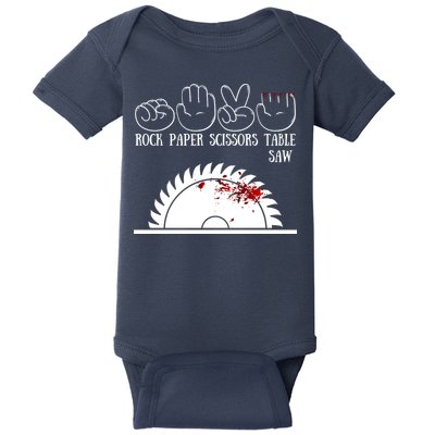 Rock Paper Scissors Table Saw Baby Bodysuit