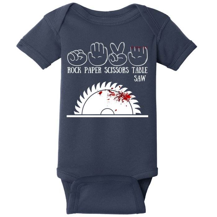 Rock Paper Scissors Table Saw Baby Bodysuit