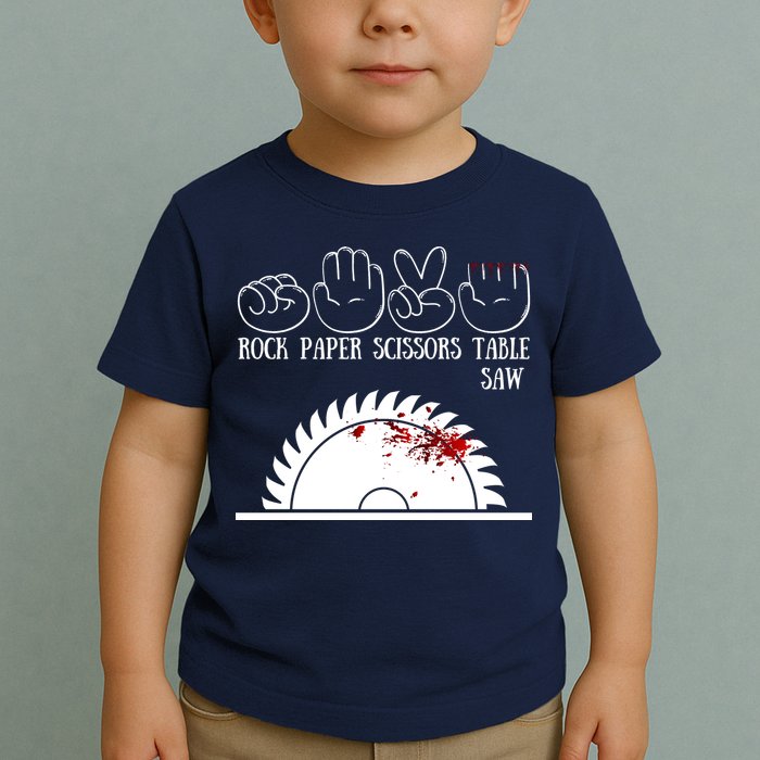 Rock Paper Scissors Table Saw Toddler T-Shirt