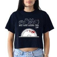 Rock Paper Scissors Table Saw Crop Top