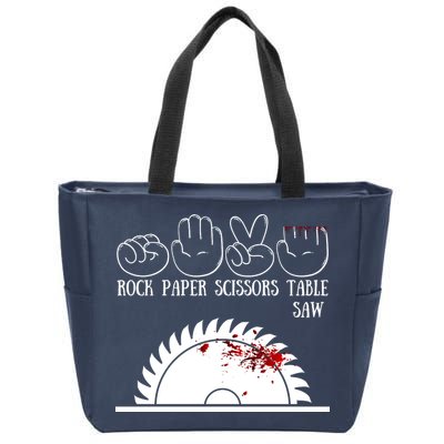 Rock Paper Scissors Table Saw Zip Tote Bag