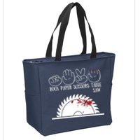 Rock Paper Scissors Table Saw Zip Tote Bag