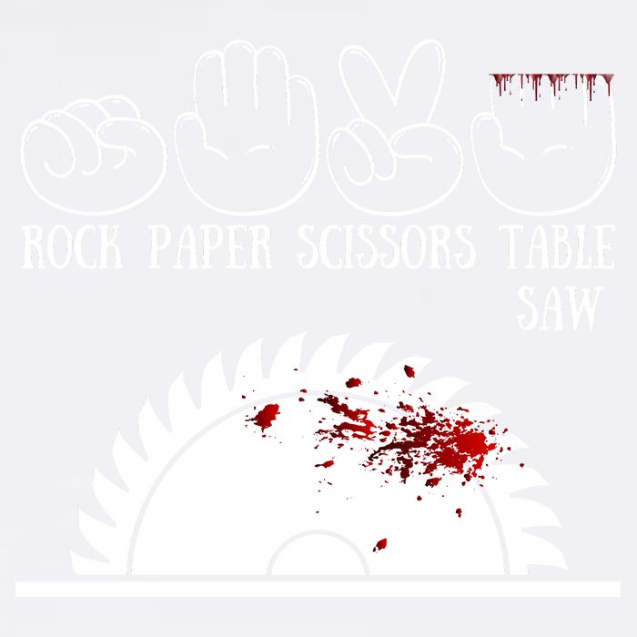 Rock Paper Scissors Table Saw Garment-Dyed Sweatshirt