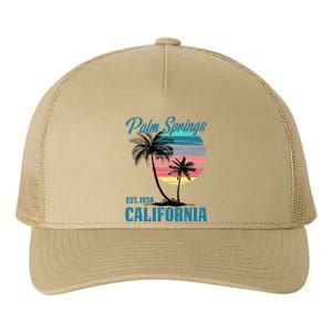 Retro Palm Springs California Beach Vibes Summer Vacation Yupoong Adult 5-Panel Trucker Hat