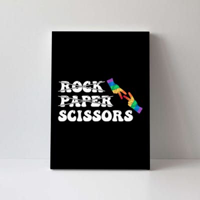 Rock Paper Scissors LGBT Awareness For Lesbian Women Canvas