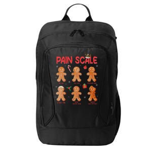 Retro Pain Scale Gingerbread Trauma Nurse Christmas Nursing City Backpack