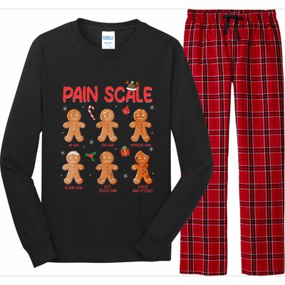 Retro Pain Scale Gingerbread Trauma Nurse Christmas Nursing Long Sleeve Pajama Set