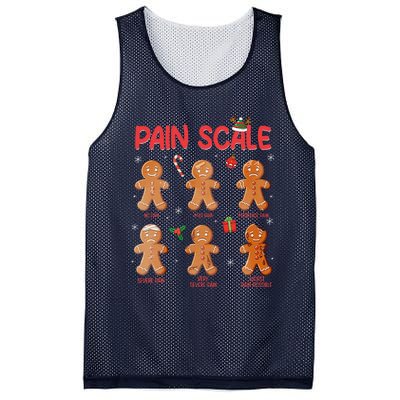 Retro Pain Scale Gingerbread Trauma Nurse Christmas Nursing Mesh Reversible Basketball Jersey Tank