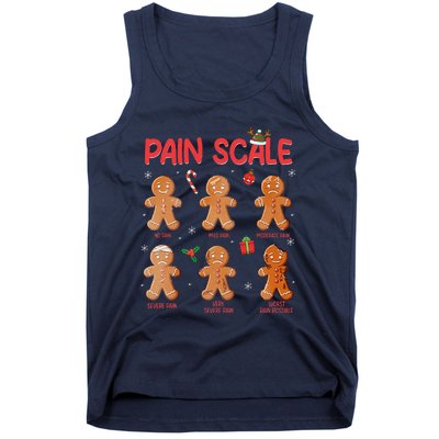 Retro Pain Scale Gingerbread Trauma Nurse Christmas Nursing Tank Top