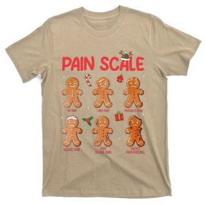 Retro Pain Scale Gingerbread Trauma Nurse Christmas Nursing T-Shirt