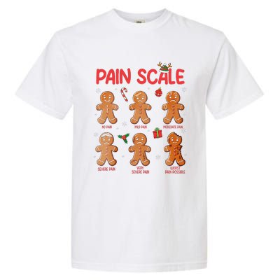 Retro Pain Scale Gingerbread Trauma Nurse Christmas Nursing Garment-Dyed Heavyweight T-Shirt