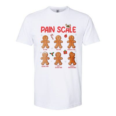 Retro Pain Scale Gingerbread Trauma Nurse Christmas Nursing Softstyle CVC T-Shirt