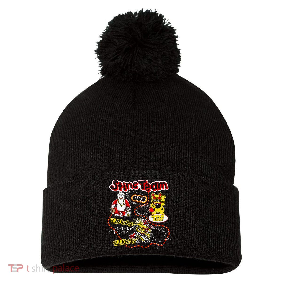 RalfyThe Plug Stinc Team 032 Lldrakeo Llketchy TGF Pom Pom 12in Knit Beanie