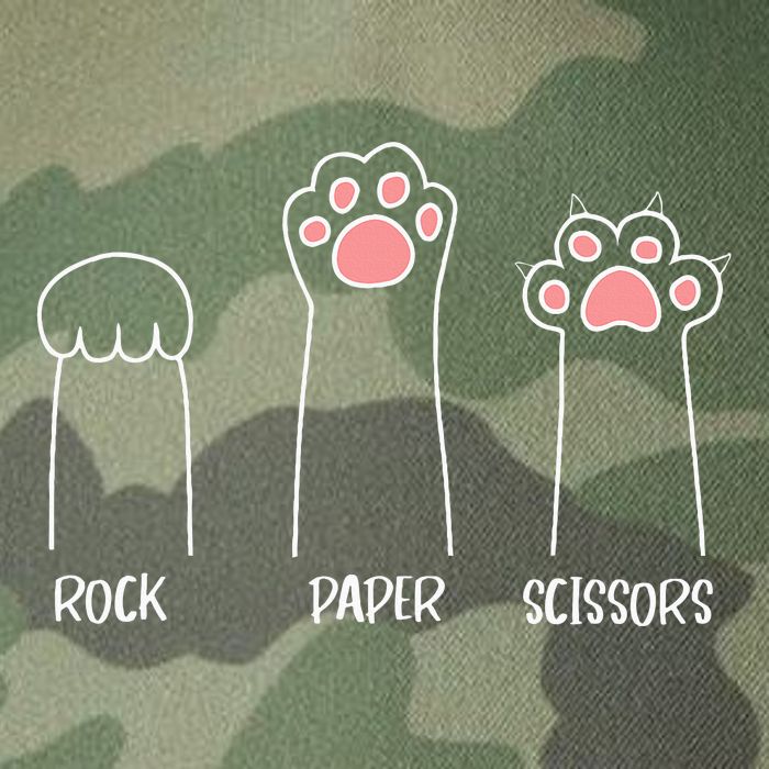 Rock Paper Scissors Hand Game Cute Paw Funny Cat Legacy Tie Dye Trucker Hat
