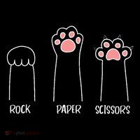 Rock Paper Scissors Hand Game Cute Paw Funny Cat Impact Tech Backpack